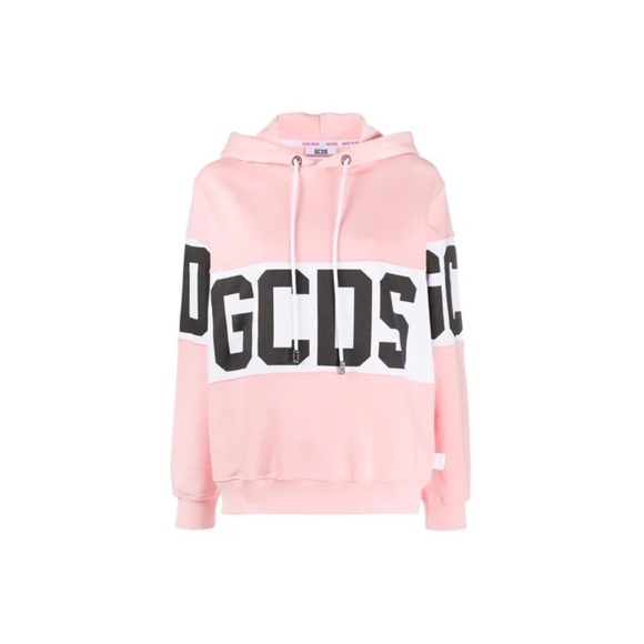 GCDS Pink Logo Sweatshirts Hoodie - Picture 1 of 7